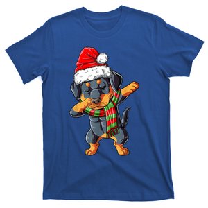 Dabbing Rottweiler Santa Christmas Boys Xmas Dog Gift T-Shirt