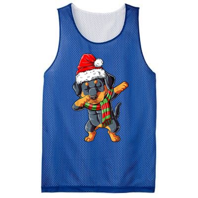 Dabbing Rottweiler Santa Christmas Boys Xmas Dog Gift Mesh Reversible Basketball Jersey Tank