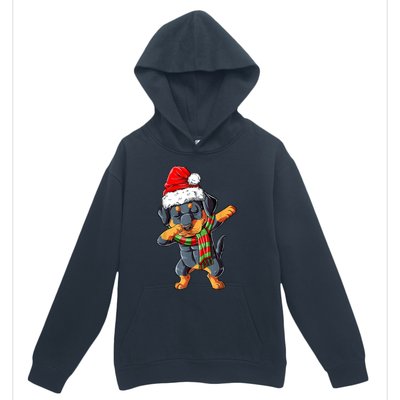 Dabbing Rottweiler Santa Christmas Boys Xmas Dog Gift Urban Pullover Hoodie