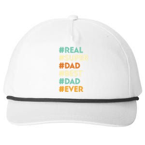 Dad Real Super Dad Best Dad Ever Funny Father's Day Snapback Five-Panel Rope Hat