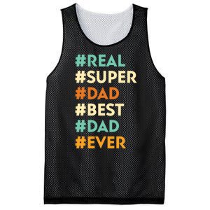 Dad Real Super Dad Best Dad Ever Funny Father's Day Mesh Reversible Basketball Jersey Tank