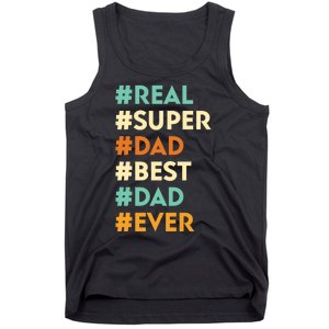 Dad Real Super Dad Best Dad Ever Funny Father's Day Tank Top