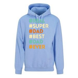 Dad Real Super Dad Best Dad Ever Funny Father's Day Unisex Surf Hoodie