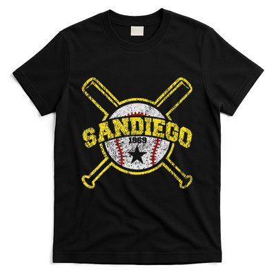 Distressed Retro San Diego Baseball SD Vintage T-Shirt