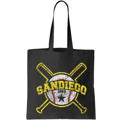 Distressed Retro San Diego Baseball SD Vintage Bag