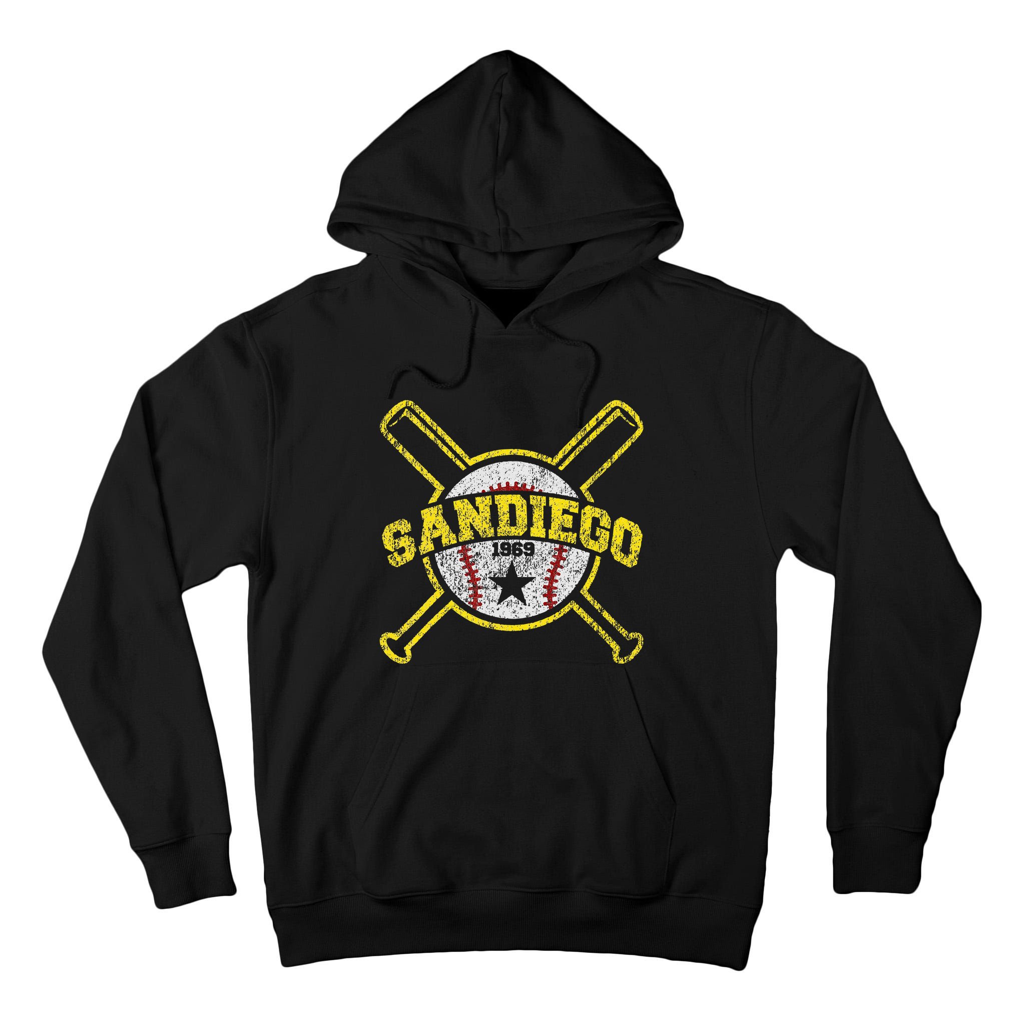 Distressed Retro San Diego Baseball SD Vintage Tall Hoodie