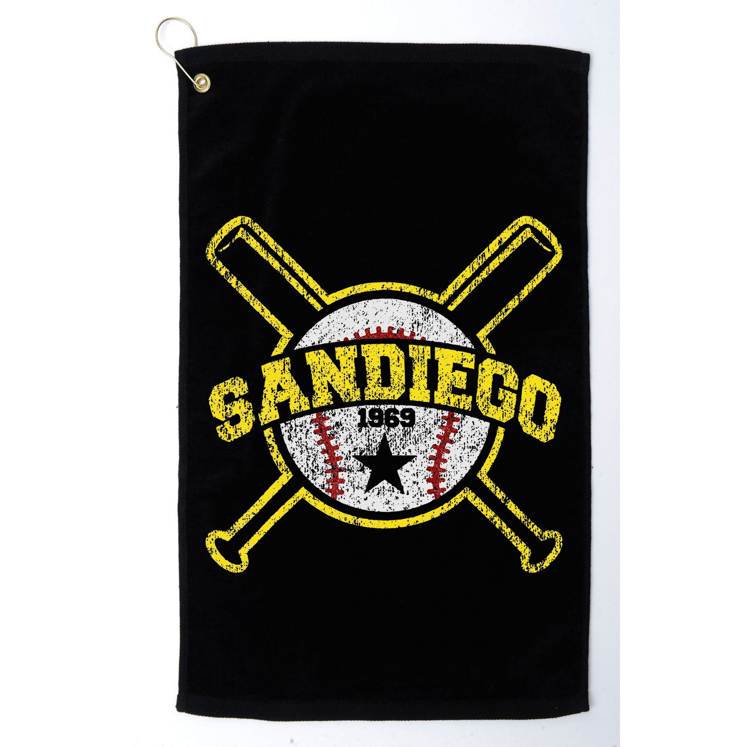 Distressed Retro San Diego Baseball SD Vintage Golf Towel