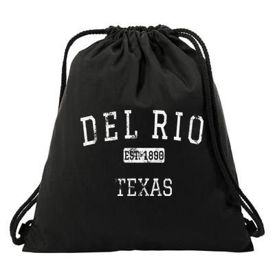 Del Rio Texas TX Vintage Drawstring Bag