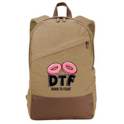 Dtf River Tubing Down To Float Summer Float Trip Cotton Canvas Backpack