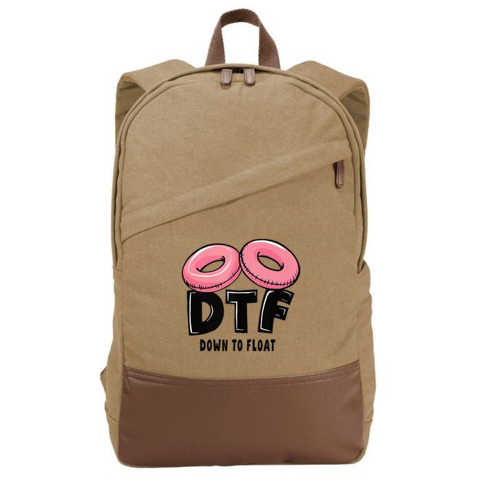 Dtf River Tubing Down To Float Summer Float Trip Cotton Canvas Backpack