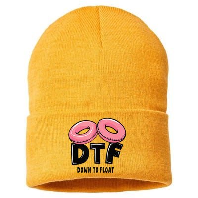 Dtf River Tubing Down To Float Summer Float Trip Sustainable Knit Beanie