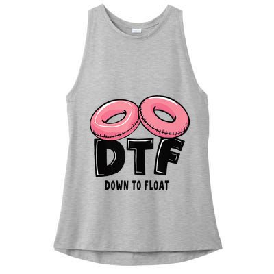 Dtf River Tubing Down To Float Summer Float Trip Ladies PosiCharge Tri-Blend Wicking Tank
