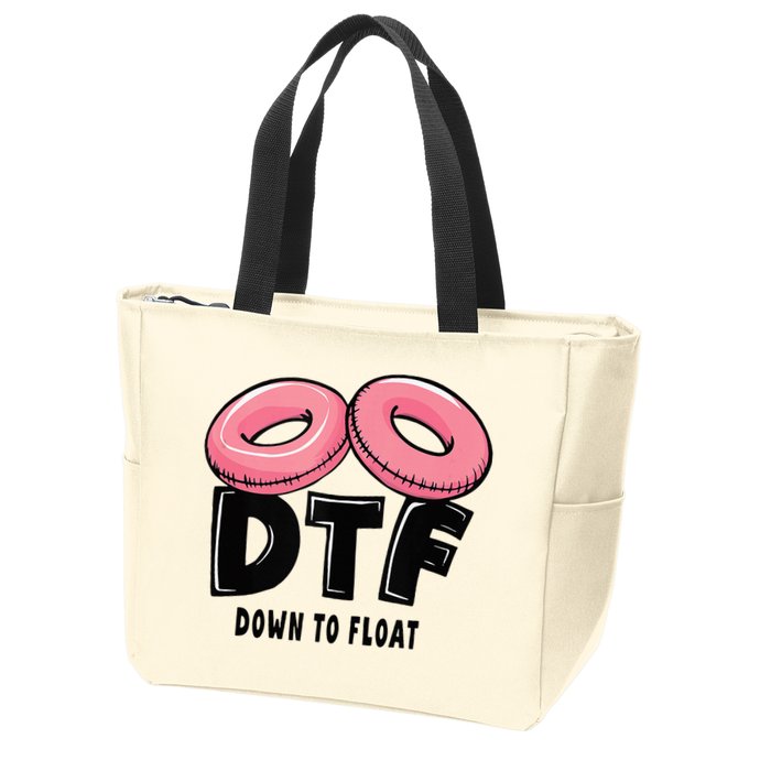 Dtf River Tubing Down To Float Summer Float Trip Zip Tote Bag