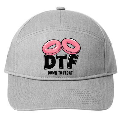 Dtf River Tubing Down To Float Summer Float Trip 7-Panel Snapback Hat