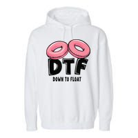 Dtf River Tubing Down To Float Summer Float Trip Garment-Dyed Fleece Hoodie