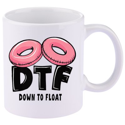 Dtf River Tubing Down To Float Summer Float Trip 11oz C Handle Ceramic Mug