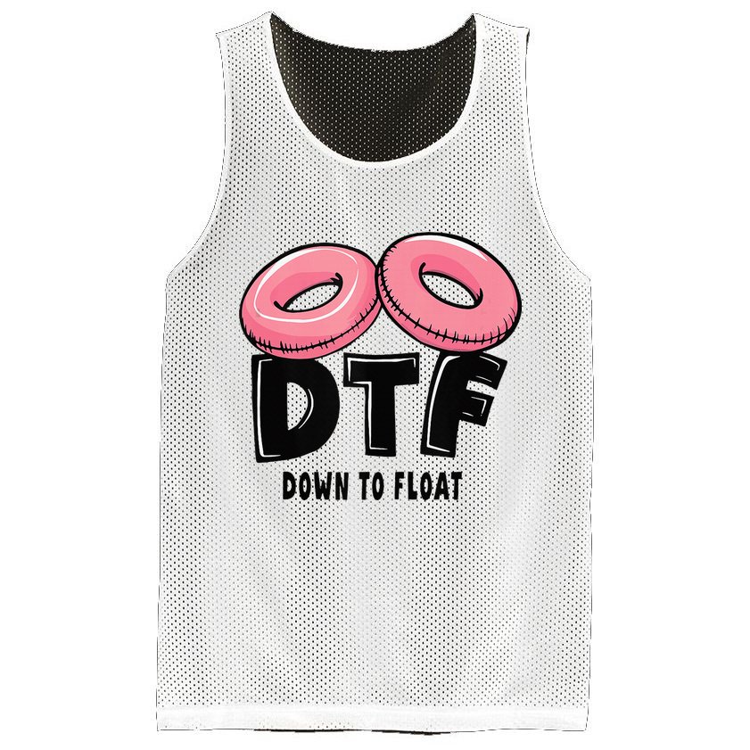 Dtf River Tubing Down To Float Summer Float Trip Mesh Reversible Basketball Jersey Tank