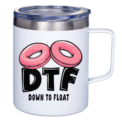Dtf River Tubing Down To Float Summer Float Trip 12oz Stainless Steel Coffee Mug