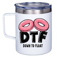 Dtf River Tubing Down To Float Summer Float Trip 12oz Stainless Steel Coffee Mug
