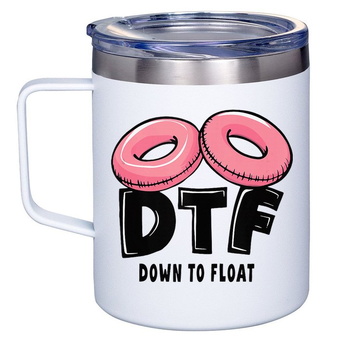 Dtf River Tubing Down To Float Summer Float Trip 12oz Stainless Steel Coffee Mug