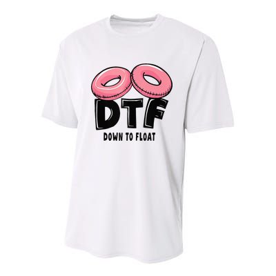 Dtf River Tubing Down To Float Summer Float Trip Youth Performance Sprint T-Shirt