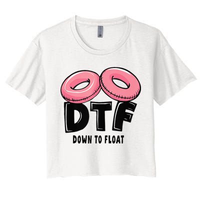 Dtf River Tubing Down To Float Summer Float Trip Crop Top