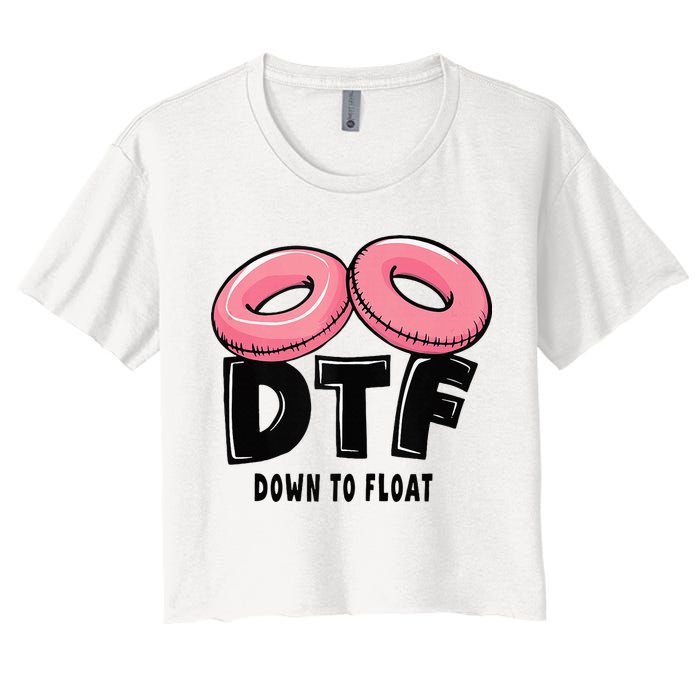 Dtf River Tubing Down To Float Summer Float Trip Crop Top