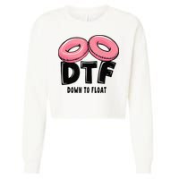 Dtf River Tubing Down To Float Summer Float Trip Cropped Pullover Crew
