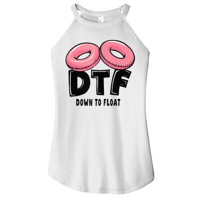 Dtf River Tubing Down To Float Summer Float Trip Women's Perfect Tri Rocker Tank