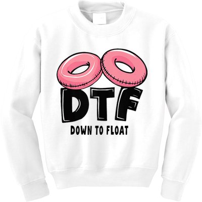 Dtf River Tubing Down To Float Summer Float Trip Kids Sweatshirt