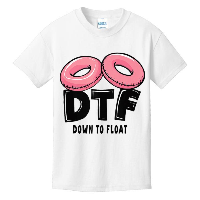 Dtf River Tubing Down To Float Summer Float Trip Kids T-Shirt