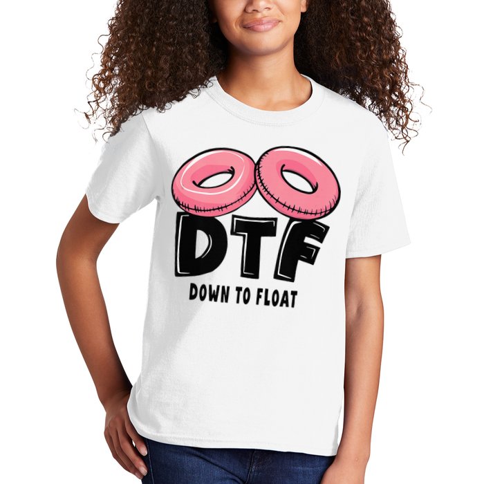 Dtf River Tubing Down To Float Summer Float Trip Kids T-Shirt