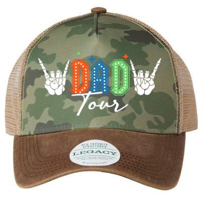 Dad Rock Tour Best Gift For Fathers Legacy Tie Dye Trucker Hat