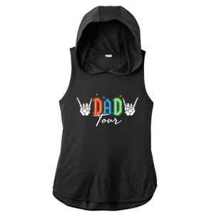 Dad Rock Tour Best Gift For Fathers Ladies PosiCharge Tri-Blend Wicking Draft Hoodie Tank