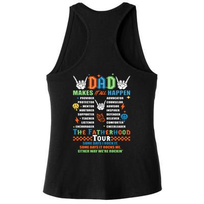 Dad Rock Tour Best Gift For Fathers Ladies PosiCharge Tri-Blend Wicking Tank