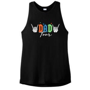 Dad Rock Tour Best Gift For Fathers Ladies PosiCharge Tri-Blend Wicking Tank