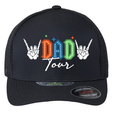 Dad Rock Tour Best Gift For Fathers Flexfit Unipanel Trucker Cap