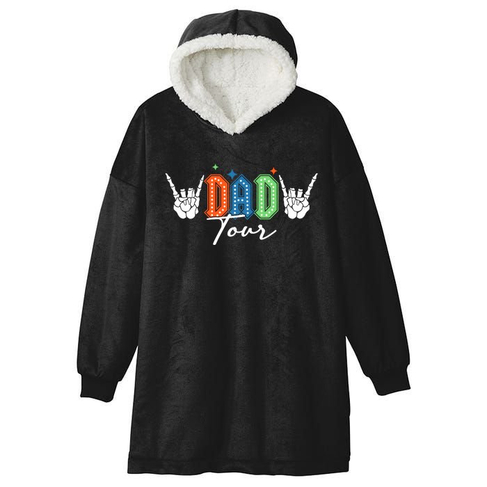 Dad Rock Tour Best Gift For Fathers Hooded Wearable Blanket