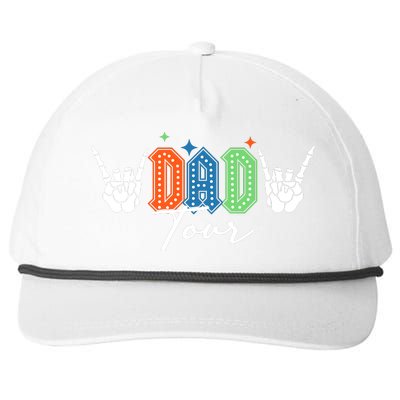 Dad Rock Tour Best Gift For Fathers Snapback Five-Panel Rope Hat