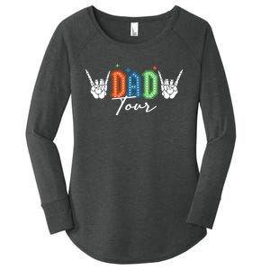 Dad Rock Tour Best Gift For Fathers Women's Perfect Tri Tunic Long Sleeve Shirt