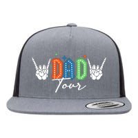 Dad Rock Tour Best Gift For Fathers Flat Bill Trucker Hat