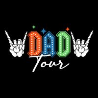 Dad Rock Tour Best Gift For Fathers Flatbill Hat