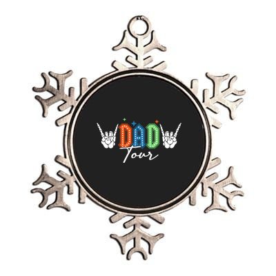 Dad Rock Tour Best Gift For Fathers Metallic Star Ornament