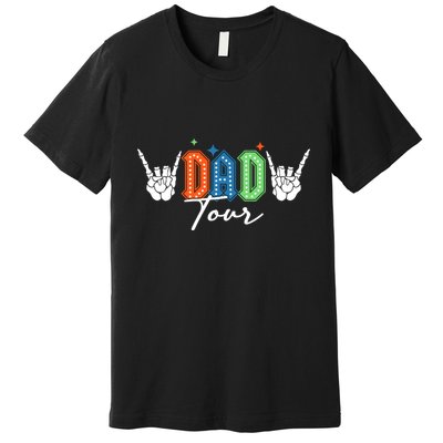 Dad Rock Tour Best Gift For Fathers Premium T-Shirt