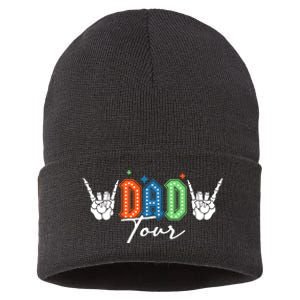 Dad Rock Tour Best Gift For Fathers Sustainable Knit Beanie