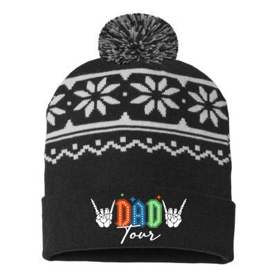 Dad Rock Tour Best Gift For Fathers USA-Made Snowflake Beanie