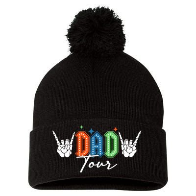 Dad Rock Tour Best Gift For Fathers Pom Pom 12in Knit Beanie