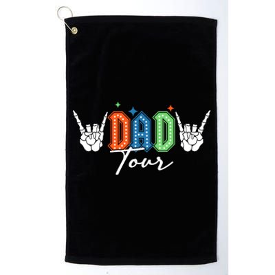 Dad Rock Tour Best Gift For Fathers Platinum Collection Golf Towel