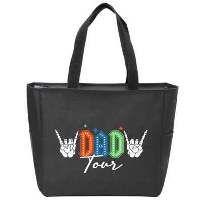 Dad Rock Tour Best Gift For Fathers Zip Tote Bag