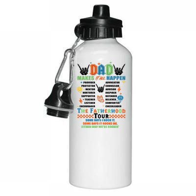 Dad Rock Tour Best Gift For Fathers Aluminum Water Bottle